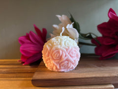 Vela bola flores (m)