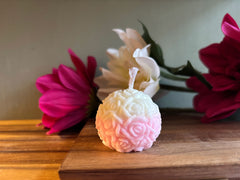 Vela bola flores (p)