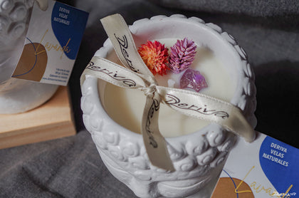 Velas con minerales