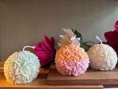 Vela bola flores (g)