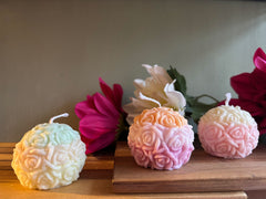 Vela bola flores (m)
