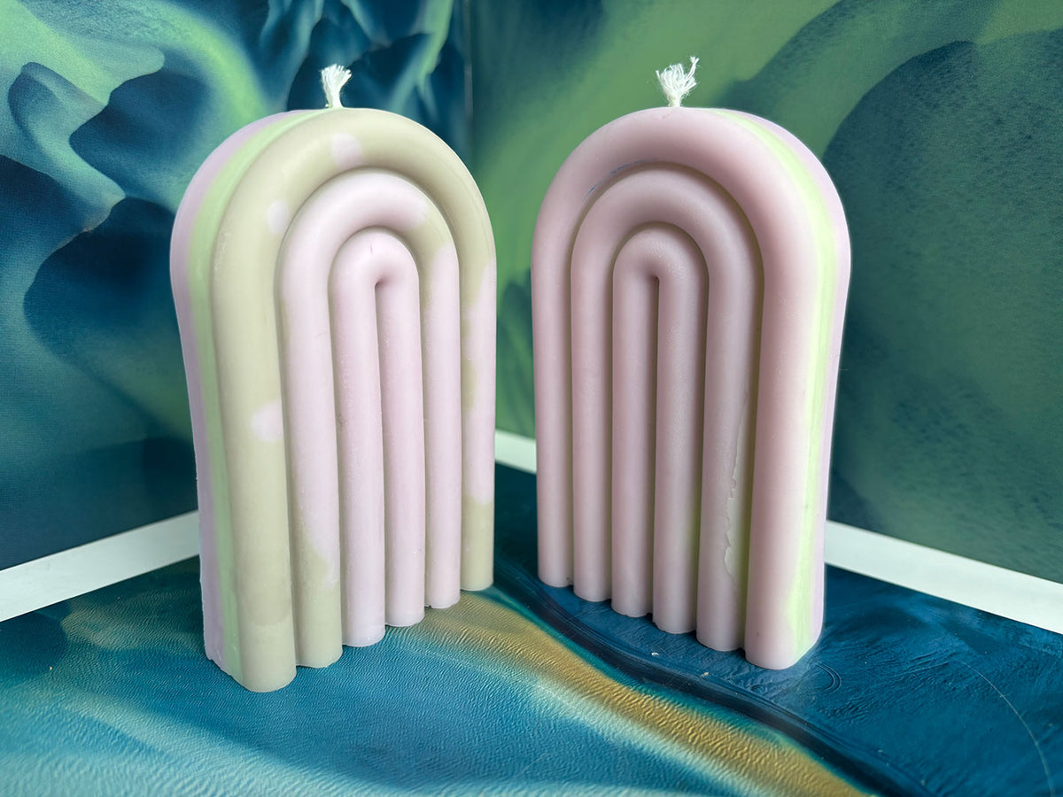 Mini arcoiris - magnolia y fresa